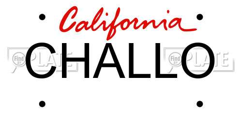 CHALLO California License Plate