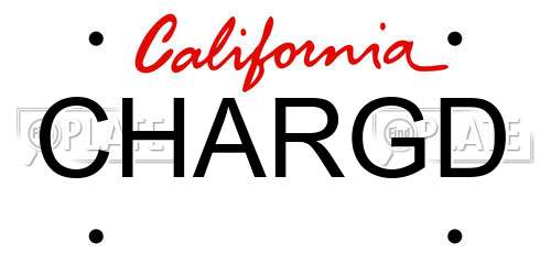 CHARGD California License Plate