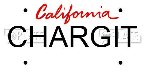CHARGIT California License Plate