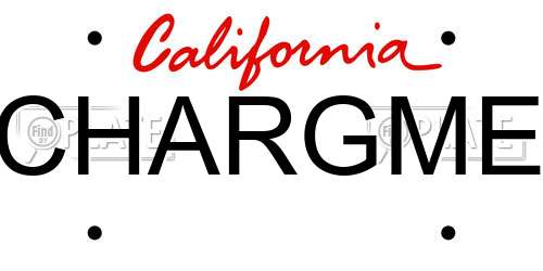CHARGME California License Plate