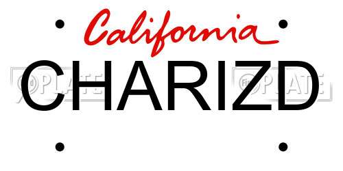 CHARIZD California License Plate