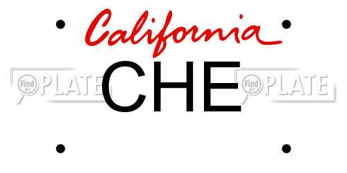 CHE California License Plate