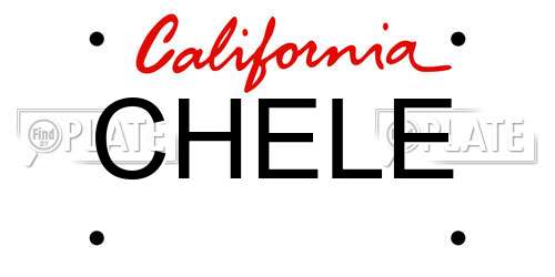 CHELE California License Plate