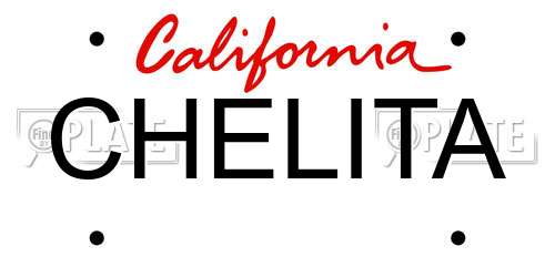 CHELITA California License Plate