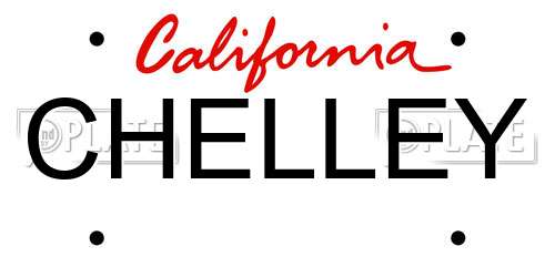 CHELLEY California License Plate