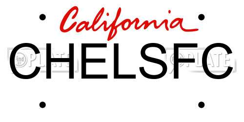 CHELSFC California License Plate