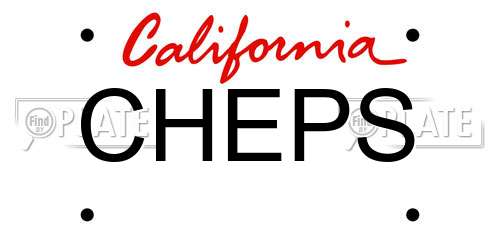 CHEPS California License Plate