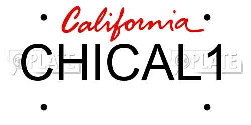 CHICAL1 California License Plate