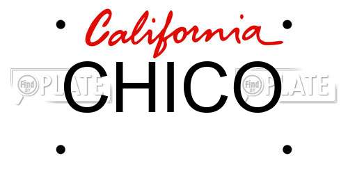 CHICO California License Plate
