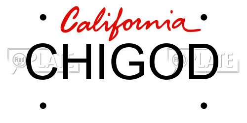 CHIGOD California License Plate