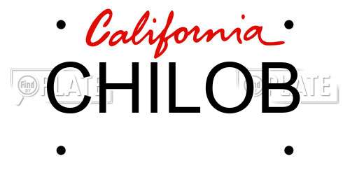 CHILOB California License Plate