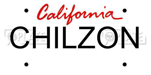 CHILZON California License Plate