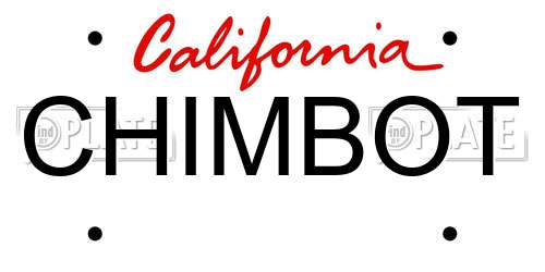 CHIMBOT California License Plate
