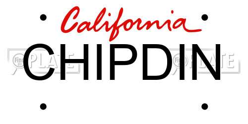 CHIPDIN California License Plate