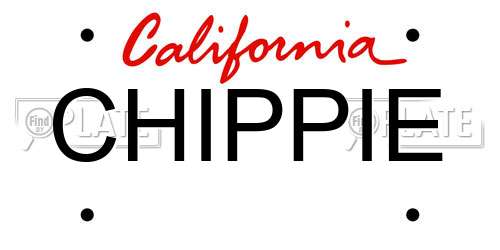 CHIPPIE California License Plate