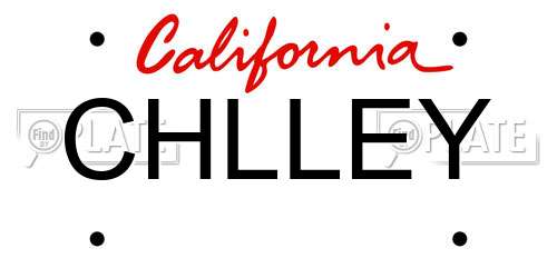 CHLLEY California License Plate