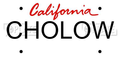 CHOLOW California License Plate