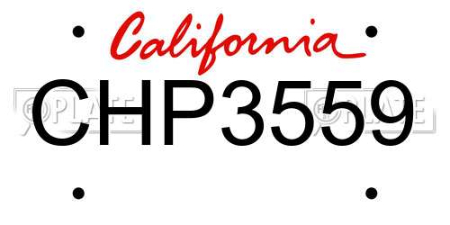 CHP3559 California License Plate
