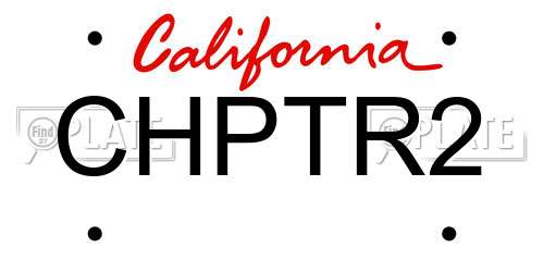 CHPTR2 California License Plate