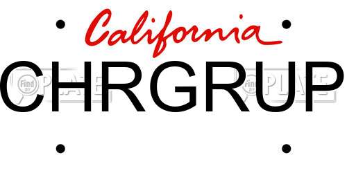 CHRGRUP California License Plate