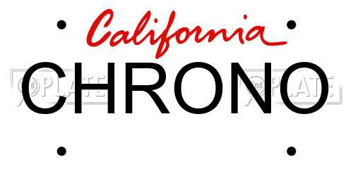 CHRONO California License Plate