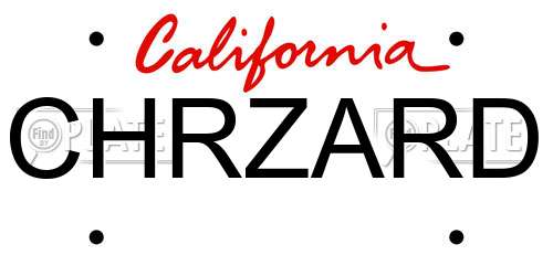CHRZARD California License Plate