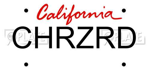 CHRZRD California License Plate