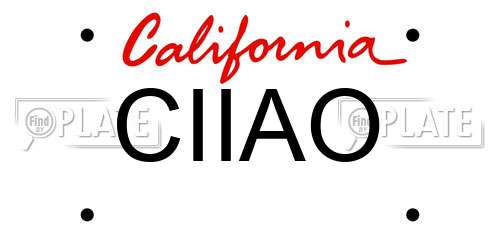 CIIAO California License Plate