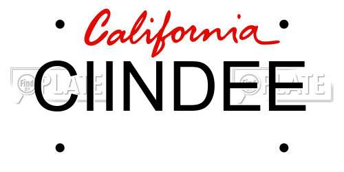 CIINDEE California License Plate