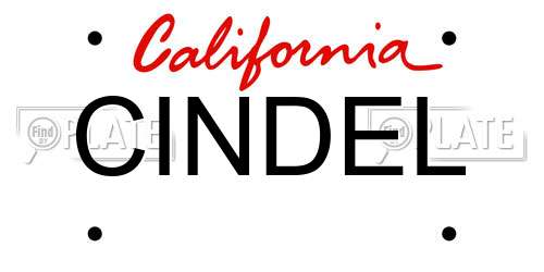CINDEL California License Plate
