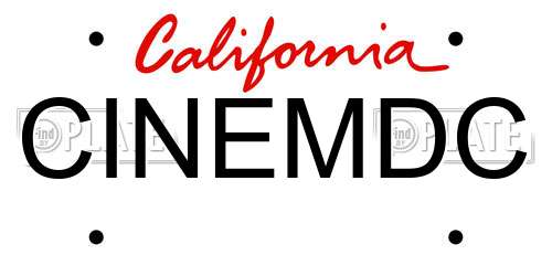 CINEMDC California License Plate