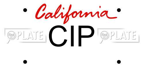 CIP California License Plate