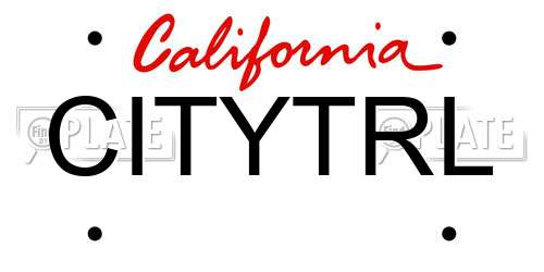 CITYTRL California License Plate