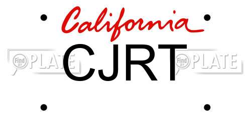 CJRT California License Plate