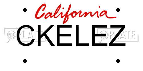CKELEZ California License Plate
