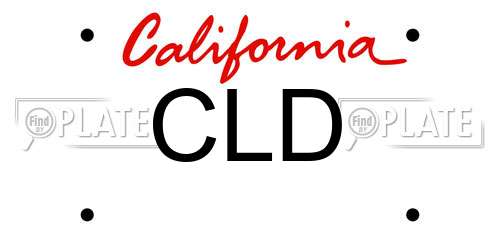 CLD California License Plate