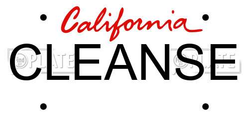 CLEANSE California License Plate