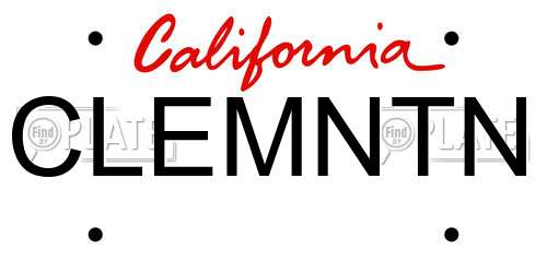 CLEMNTN California License Plate