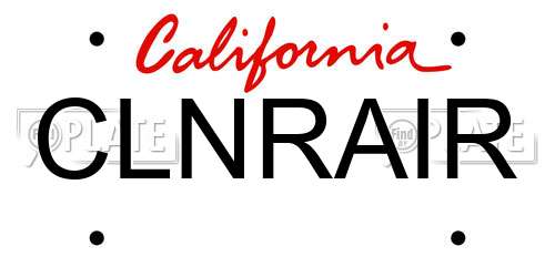 CLNRAIR California License Plate