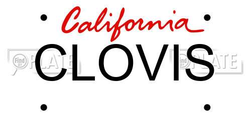 CLOVIS California License Plate