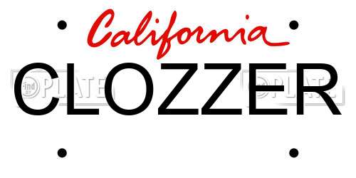 CLOZZER California License Plate