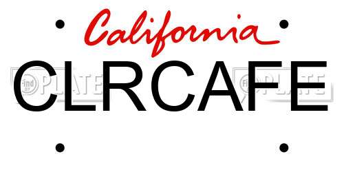 CLRCAFE California License Plate