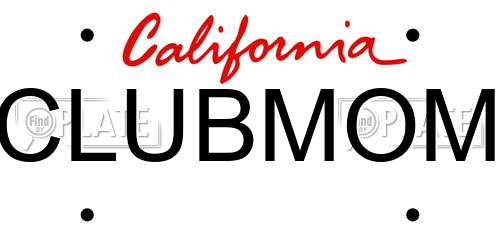 CLUBMOM California License Plate