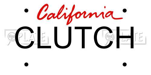 CLUTCH California License Plate