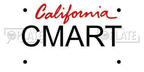 CMART California License Plate