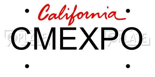 CMEXPO California License Plate