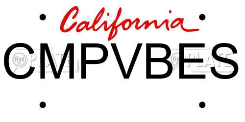 CMPVBES California License Plate