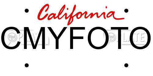 CMYFOTO California License Plate