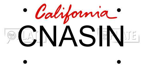 CNASIN California License Plate