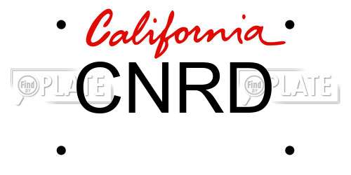 CNRD California License Plate